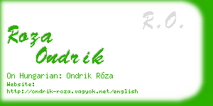 roza ondrik business card