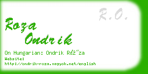 roza ondrik business card